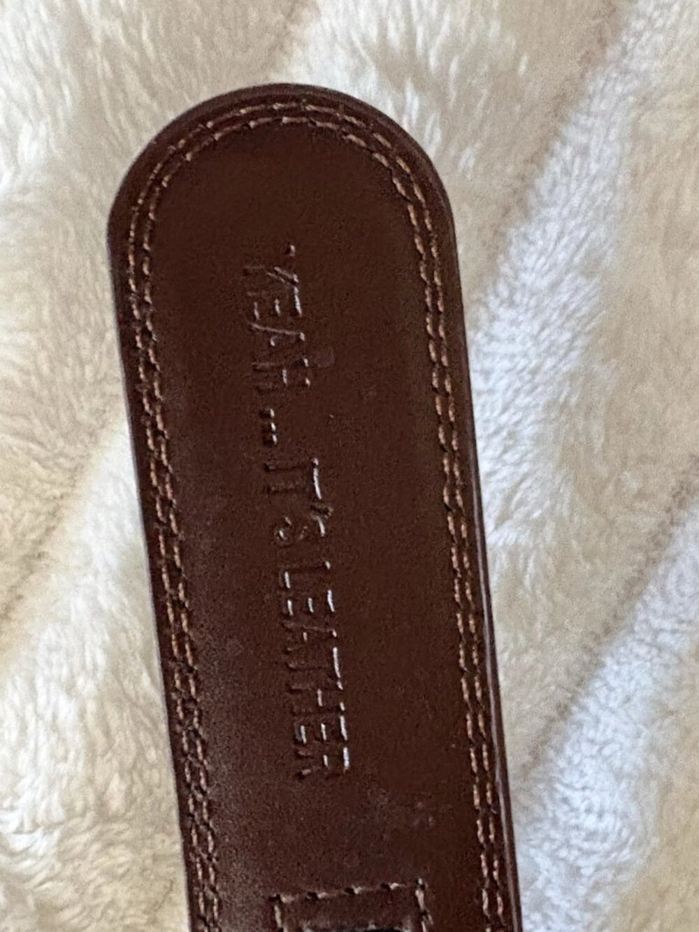 Mission Ratchet Belt Yeah It's Leather Men's Chocolate Brown Belt Size 47” - Picture 4 of 8